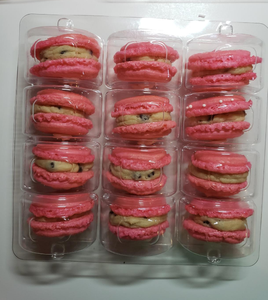 Tùy chỉnh cấp thực phẩm Pet vỉ khay gói 50 Macarons trong suốt đông lạnh an toàn bánh & Sô cô la <span class=keywords><strong>Macaron</strong></span> bao bì - Product Image 2