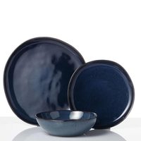 EKA Faible MOQ Échantillon Gratuit Service de Fabrication OEM/ODM pour Vaisselle en Grès et Assiettes en Céramique à Glaçure Réactive pour Restaurants