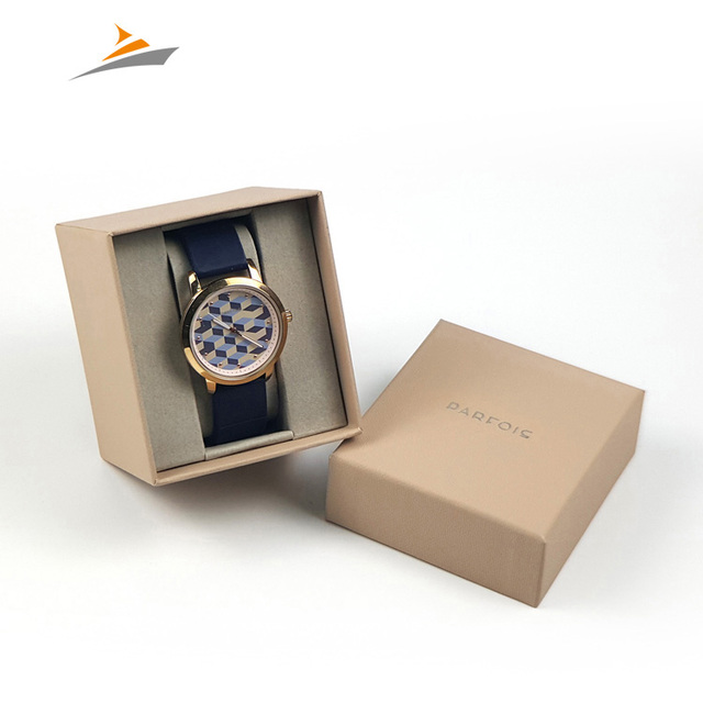 High Quality Custom Logo Printing Cardboard Kraft Paper Wrist Watch Packaging Top and Bottom Box