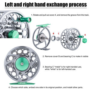 CNC aluminium 5/6 Fly Reel Combo pre-loaded WF5F Line dengan Disc <span class=keywords><strong>Drag</strong></span> untuk pemula - Product Image 5