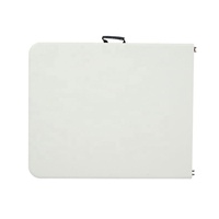 Table pliante portable 6 pieds, blanche, rectangulaire, en plastique, mobilier d'extérieur, pliable, banquet, restauration, camping, tables pliantes