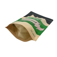 Sac en papier kraft debout fermeture à glissière sac en papier d'emballage alimentaire joint avec fenêtre transparente pochettes en papier kraft imprimables