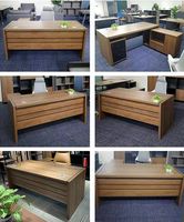 Meilleure vente bureau de direction haut de gamme bureau en forme de L bureau en bois bureau à domicile Table d'ordinateur