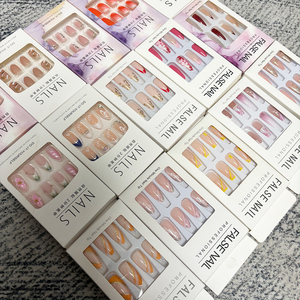 Ongles artificiels longs ovales effet œil de chat OEM ODM, en résine ABS écologique, à presser, pour une manucure facile à faire soi-même, pour salon et usage domestique - Product Image 2