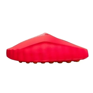 Chaussons à lacets Designer MIND 001 pour hommes et femmes - Printemps/Été, couleur cendre clair, cadre chromé rouge, massage extérieur, confort, antidérapants - Product Image 5