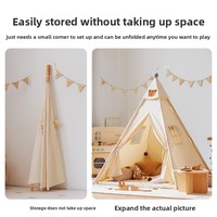 Tente d'été Montessori en toile de coton style indien moderne pour enfants, en pin de Nouvelle-Zélande, pour la maison et la salle de jeux