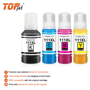 Topjet hitam 111 Air jumlah besar Premium kompatibel isi ulang DGT tinta untuk Epson EcoTank ET-M1100 Printer ET-M1120