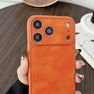 Coques de <span class=keywords><strong>téléphone</strong></span> en cuir PU souple antichoc de luxe, style Ins, <span class=keywords><strong>pour</strong></span> iPhone 17, 18 Pro, 16, 15, 14 – Offre Spéciale - Product Image 5