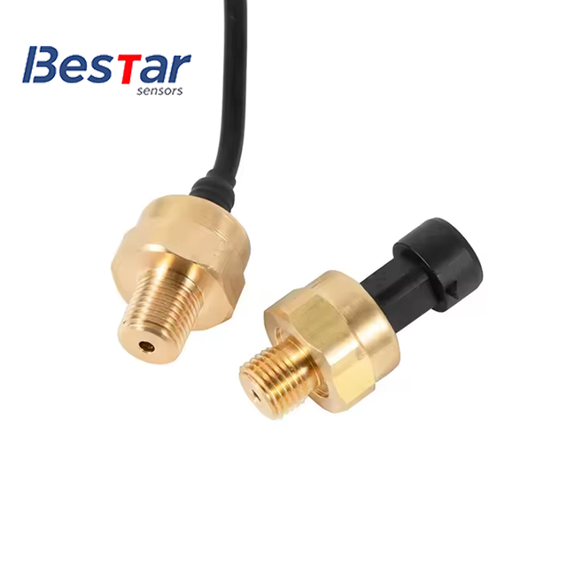 Factory Price 4-20mA 0-10bar Low Cost Brass Pressure Sensor 1/4NPT Industrial Pressure Transmitter for Air Compressor Water Pump