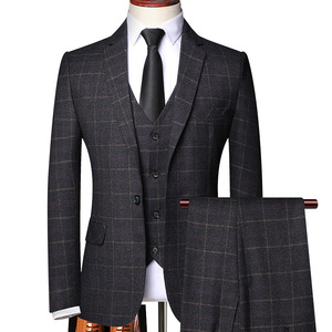 Người Đàn Ông 3 Mảnh Trang Phục Chính Thức Mỏng Phù Hợp Với <span class=keywords><strong>Tuxedo</strong></span> Prom Phù Hợp Với/Nam Chú Rể Áo Khoác Đám Cưới Chất Lượng Cao Ăn Mặc Áo Quần Vest - Product Image 6