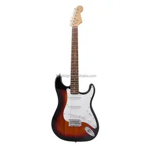 OEM 6 Saiten 39 Zoll Rot ST Akustik-Elektrische Gitarre günstig für Anfänger Gitarre mit Kit