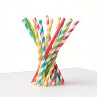 Pailles en papier télescopiques entièrement biodégradables de 12 mm et 6 mm pour boissons, en gros, pour emballage en boîte