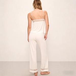 <b>Women's</b> Lace Pajamas Camisole Lace <b>Tops</b> Long Pants Pyjama Sets <b>Women's</b> Summer Sleepwear Custom Sexy Loungewear <b>Pj</b> Sets Wholesale - Product Image 2