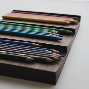 Bandeja de valet de nogal, organizador de escritorio mínimo con portalápices, organizador de escritorio de madera para escritorio de oficina, soportes y estantes de almacenamiento - Product Image 5