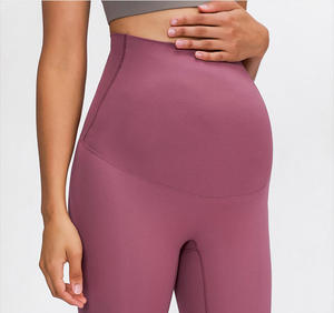 Pantalons de yoga de maternité JY Custom à taille très haute, sans entrejambe, sexy, pour femmes enceintes, leggings de grossesse, vêtements de <span class=keywords><strong>fitness</strong></span> et de yoga - Product Image 4