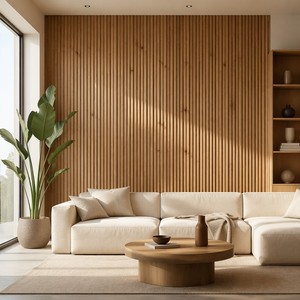 Paneles Acústicos Modernos de Tablero de Fibra de Pino <span class=keywords><strong>OSB</strong></span> - <span class=keywords><strong>Listones</strong></span> Decorativos para Paredes Interiores, 7 Colores, Tamaños Personalizados, 1 Año de Garantía, Excelente - Product Image 3