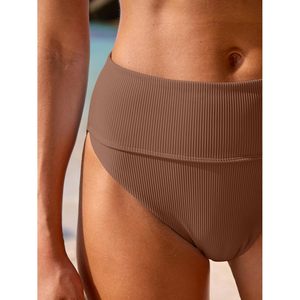 Anrabess Bikini Set Women Summer High Waisted 2 Piece Ribbed <b>Tie</b> Knot Swimsuit Beach Vacation Swimwear - Product Image 6
