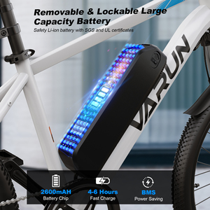 จักรยานไฟฟ้า VARUN ระยะทาง 50 กม. สำหรับขี่บนภูเขา ขนาด 24 นิ้ว 250 วัตต์ สำหรับเดินทางบนทางวิบาก รุ่นเยาวชน จัดส่งในยุโรปภายใน 7 วัน สั่งซื้อจำนวนมากจากโรงงานโดยตรง - Product Image 3