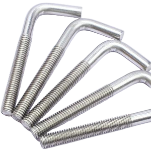 בורג עוגן בצורת 7 מגולוון בחום מפלדת פחמן Q235B, עוגן משובץ בצורת L, מותאם אישית M8-M64, פלדה כבדה. - Product Image 5