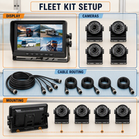 Caméra de recul AHD 7 pouces OLED avec enregistreur vidéo, vision nocturne, luminosité automatique, IP68, vue partagée, capteur G et enregistrement en boucle pour voiture