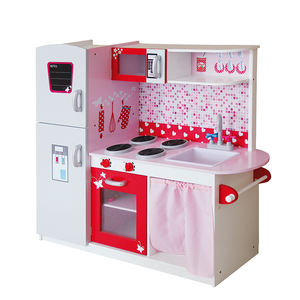 Offre Spéciale grand En bois Ensembles De Cuisine <span class=keywords><strong>jouet</strong></span> Pour enfants avec Réfrigérateur Et four - Product Image 1