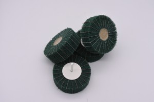 Roue à lamelles en nylon combinée avec arbre en tissu non tissé 25mm d'épaisseur meuleuse de polissage de ponçage moyen pour acier inoxydable - Product Image 2