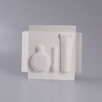 Insert d'emballage en pulpe de papier écologique personnalisé pour kit de soins cosmétiques et de beauté