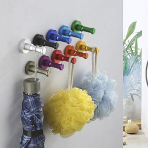 Chengming Sanitary Ware Colorful Round Wall Mounted Clothes <b>Hooks</b> Punch Free Polished Finish For <b>Kitchen</b> Bathroom Storage - Product Image 1