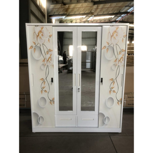 Armoire d'impression <span class=keywords><strong>de</strong></span> couleur armoires à <span class=keywords><strong>portes</strong></span> coulissantes chambre à coucher Almirah fer Design <span class=keywords><strong>placard</strong></span> armoire en métal <span class=keywords><strong>miroir</strong></span> 4 <span class=keywords><strong>portes</strong></span> armoire en acier - Product Image 5