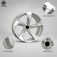 Jantes forgées DW style Rotor 19 20 21 22 23 24 pouces, concaves profondes, argentées, pour voitures particulières 5x112 pour Audi RSQ8 RS6 Avant RS7