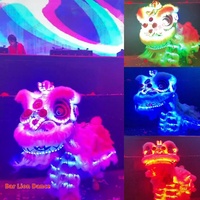 LD09 Costume de Danse du Lion Traditionnel pour Adulte, Tête de Lion, pour Célébration du Nouvel An Chinois, Équipement d'Arts Martiaux, Cinq Mille Ans