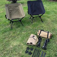 Chaise pliante rectangulaire en alliage d'aluminium à 2 vitesses de réglage en hauteur, avec dossier portable, pour extérieur, plage, parc, pique-nique, camping