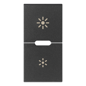 สวิตช์ติดผนังแบบกดครึ่งปุ่ม 2 ปุ่ม ขนาด 1 เมตร สีเทา 4.44x2.3x0.67 ซม. - Product Image 1