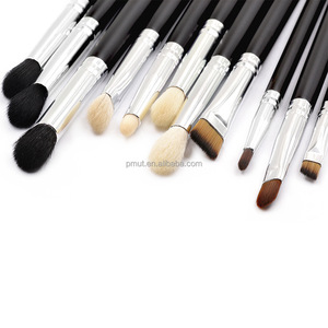 Baoli – Ensemble de 11 pinceaux de maquillage pour les yeux, faits à la main, en argent brillant, poils naturels, pour fard à paupières, sourcils, <span class=keywords><strong>eye</strong></span>-<span class=keywords><strong>liner</strong></span> et correcteur - Product Image 4