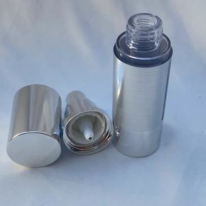 Electroplated Silver Aluminum Cosmetic Spray <b>Bottle</b> 15 30 50ml Vacuum <b>Mist</b> Sealing With Window For Skincare - Product Image 2