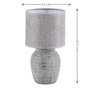 Lampe de table contemporain moderne en céramique grise, 1 pièce, lampe de chevet, pour bureau, hôtel, plage, <span class=keywords><strong>maison</strong></span> - Product Image 5