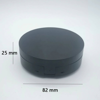 Nouveau rond noir mat étui à coussin d'air correcteur personnalisé marque privée étui à coussin d'air avec miroir