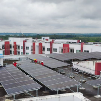 Systèmes de support de panneaux solaires, kits de montage sur base en béton pour toiture, acier inoxydable 304, structure en acier anodisé, garantie 12 ans