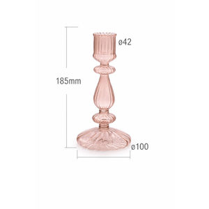 Portavelas de Vidrio Acanalado Estilo Nórdico, Hecho a Mano, Resistente al Calor, Ligero, Decoración Navideña para el Hogar, Alta Calidad, Acanalado Vertical - Product Image 3