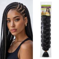 Extensions de cheveux synthétiques Jumbo de 41 pouces, couleur naturelle, résistantes à la chaleur, résistantes à la transpiration, anti-rayures, tresses doubles à la machine