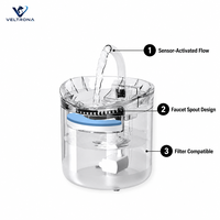 Fontaine à eau intelligente pour animaux de compagnie avec bec verseur, fontaine à boire pour chat et chien avec capteur et filtre, versions USB et secteur