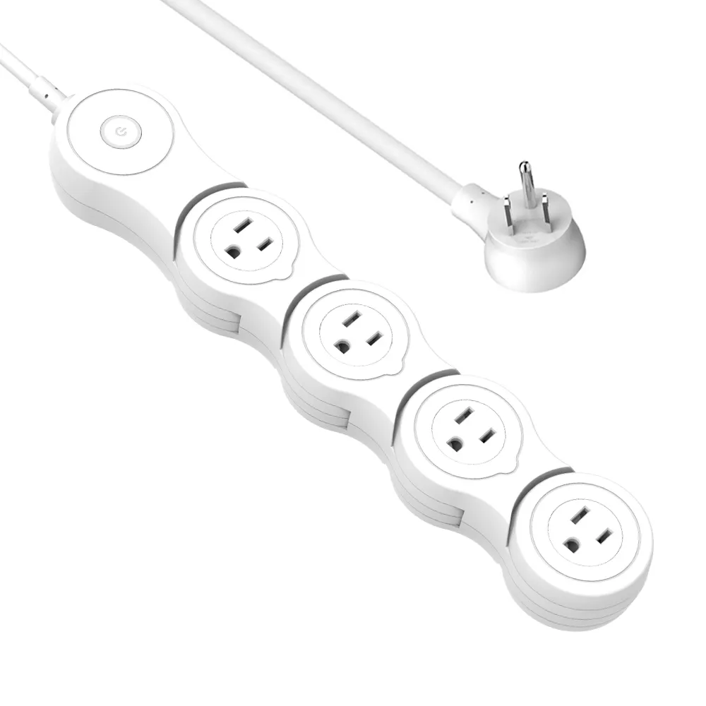 Power Port Strip Met Lange Kabel Plug Ontwerp Ons Standaard Overspanningsbeveiliging 4 Outlet Power Strip