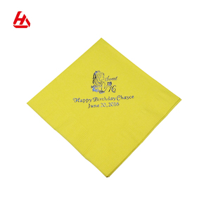 Jetable Vergé Serviettes En Papier Imprimé Logo Coloré Serviettes En Papier - Product Image 4