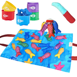 ของเล่นตกปลาแบบมอนเตสซอรี่สำหรับเด็ก ลายปลา สำหรับแผ่นผ้า 3 มิติ เสริมพัฒนาการเด็กเล็ก 0-24 เดือน - Product Image 1