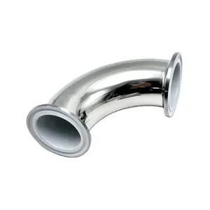 Stainless Steel Fittings Customizable Food Grade Welded Vacuum Flange Elbow Fittings