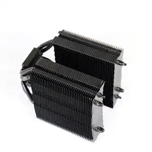 negro disipador cpu Suppliers-Precio barato de aluminio CPU tubo de cobre disipador de calor negro anodizado disipador de calor