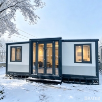 Casa Contenedor Multifuncional a Precio de Fábrica, Desmontable, con Puerta de Entrada Doble de Vidrio, Casa Contenedor Prefabricada