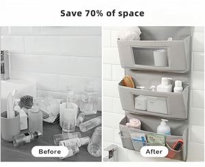 3-<b>Shelf</b> Closet Over the Door Hanging Organizer 3 Pockets Wall Mount Hanging Storage <b>Shelves</b> for Bathroom Bedroom - Product Image 4