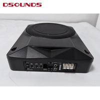 Subwoofer para Coche Ultra Delgado de 10 Pulgadas y 300W RMS con Graves Potentes, Subwoofer Activo para Debajo del Asiento para Modificación de Audio de Automóvil