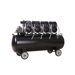 Compresseur d'air turbo 4400W, souffleur haute pression, pompe à air silencieuse sans huile 120L pour la menuiserie, la réparation automobile, avec moteur - Product Image 2